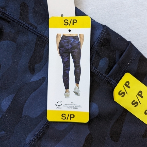 DANSKIN dark blue camouflage high rise leggings size Small - Picture 6 of 10